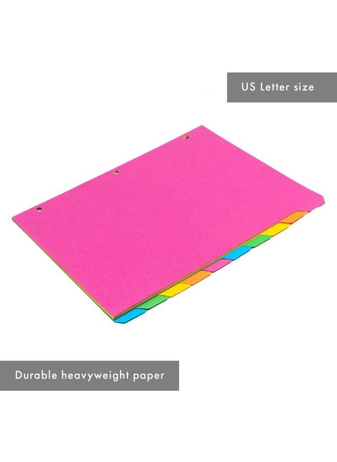 Pukka Pad 10 Part Dividers 5 Packs Of 10 Tab Set 3Ring Binder Compatible 8 1 2 X 11 Inches Bright Colors  - Image 5