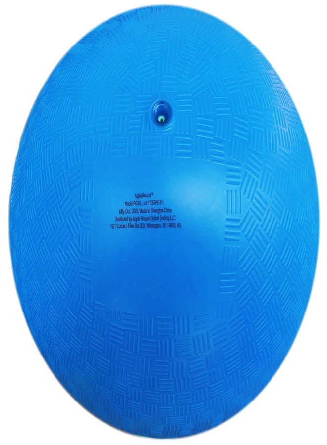 AppleRound 10-inch Playground Ball with Air Pump - Dodgeball, Handball, Kick Ball for Camps and Schools (Blue) - Image 2