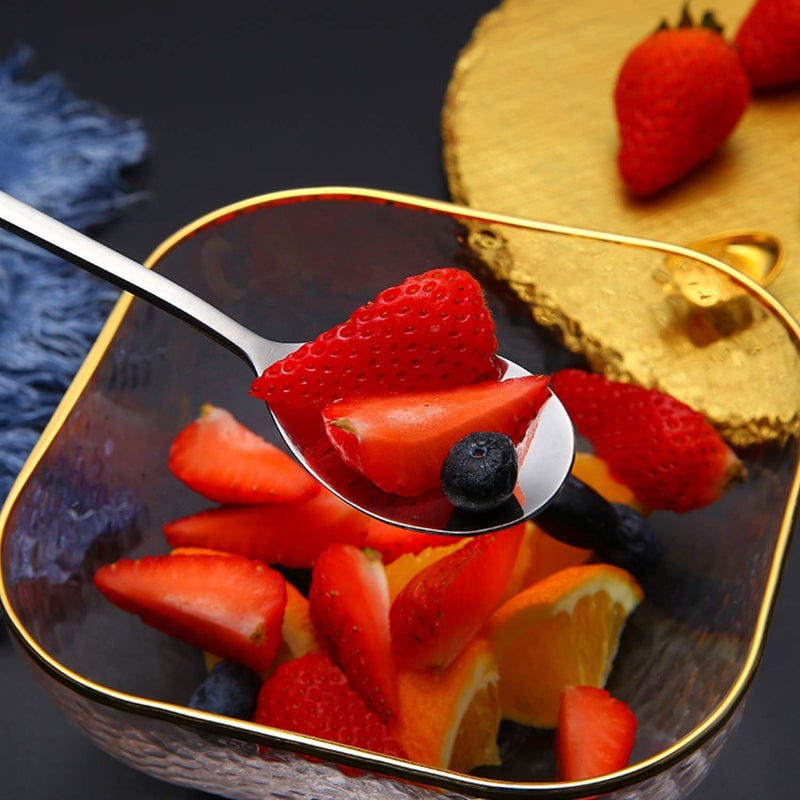 Iqcwood Spoons  8 Pieces Stainless Steel Korean Spoons 8.5 Inch Soup Spoons  Korean Spoon With Long Handles  Rice Spoon  Asian Soup Spoon For Home  Kitchen  Or Restaurant - Image 5