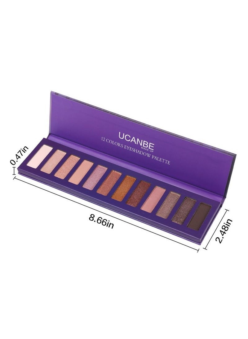Ucanbe UCANBE 12 Color Matte Shimmer and Pearl Eyeshadow Palette  - Image 1