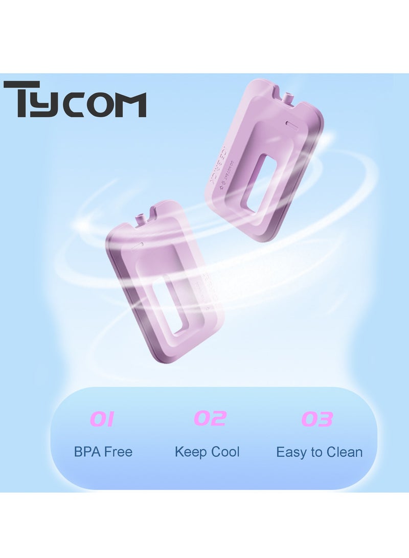TYCOM Ice Packs for Lunch Box Reusable Ultra Thin Freezer Packs Long Lasting for Coolers. Cooler Bag for Work School Picnic or Camping Keep Food Fresh 260ml 4 Pack.  - Image 3