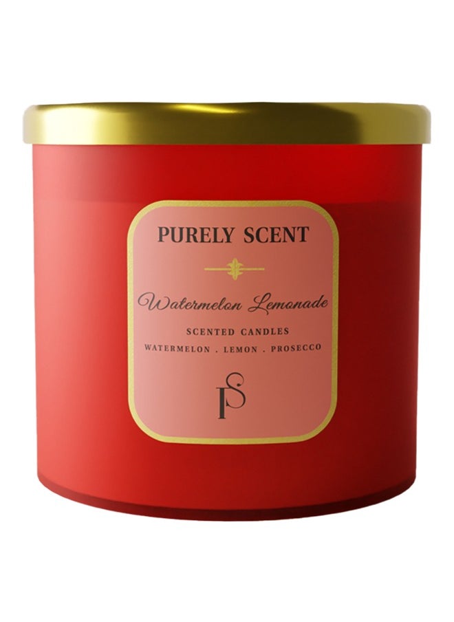 PURELY SCENT - Watermelon Lemonade Scented Candles, 100% Pure Soy Wax and Vegetable Wax, Fragrant Candles for Home, Office, 92 Hours Burn Time, Scented Candle for Aromatherapy, 14.1 Oz/400 Grams - Image 1