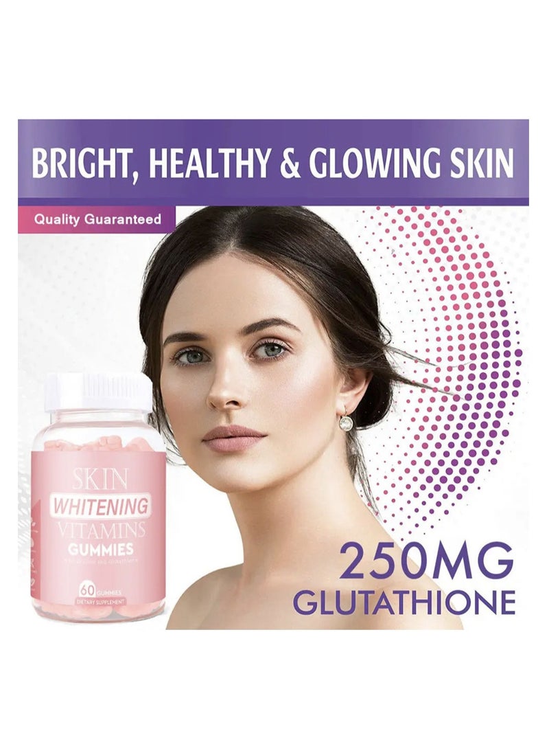 SKIN - Glutathione Gummies, Glutathione Brightening Gummies, Vitamins Gummies Bear, Remove Dark Spots, Hyperpigmentation Treatment, Anti-Aging Antioxidant, 60 Gummies - Image 1