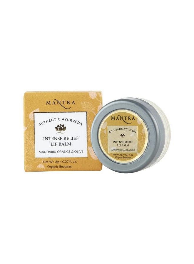 Mantra Intense Relief Lip Balm 8Gm Organic Beeswax Natural & Hydrating Lip Balm Moisturise Your Lips Help Treat Dark Or Discoloured Lips (Mandarin Orange & Olive) - Image 3
