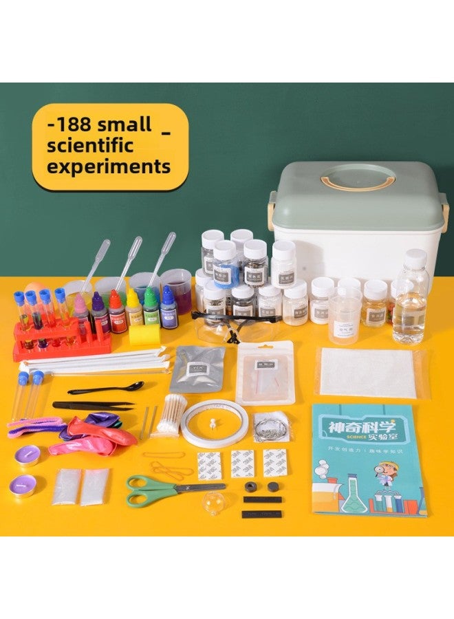 Children's Fun Science Experiment Set Experimental Equipment Experimental Package DIY Science And Technology Small Production STEM Science And Education Toys-Color:SY-188S [188 Experimental Storage Box Packaging]]  - Image 1