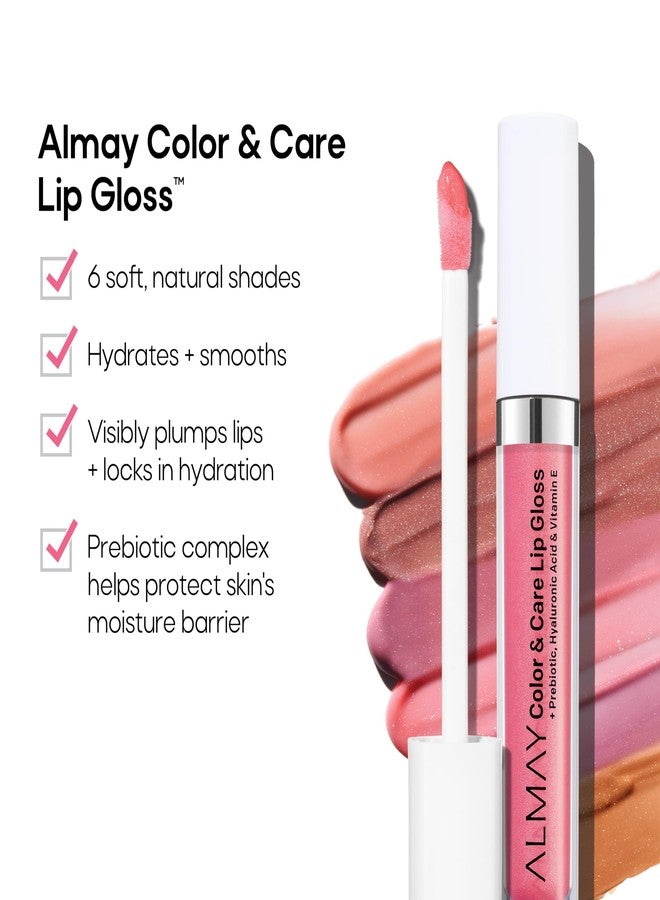 Almay Color & Care Hydrating Lip Gloss, Soft Natural Hues, Prebiotic Complex, Hyaluronic Filling-Sphere Technology, 200 Rose Glow, 0.1 Fl Oz - Image 3
