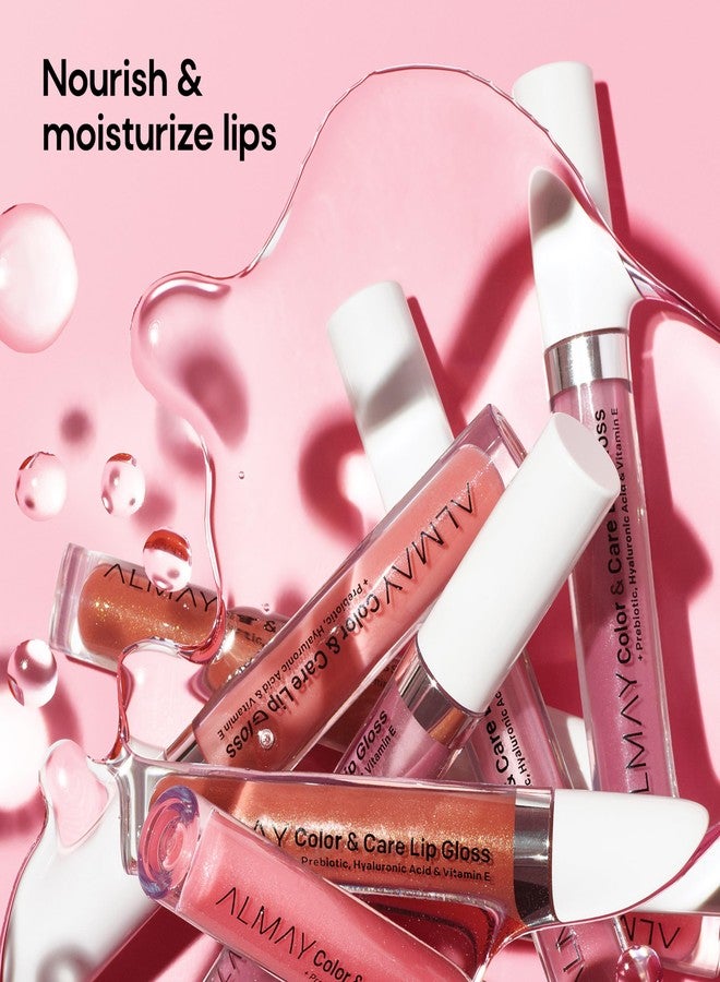 Almay Color & Care Hydrating Lip Gloss, Soft Natural Hues, Prebiotic Complex, Hyaluronic Filling-Sphere Technology, 200 Rose Glow, 0.1 Fl Oz - Image 5