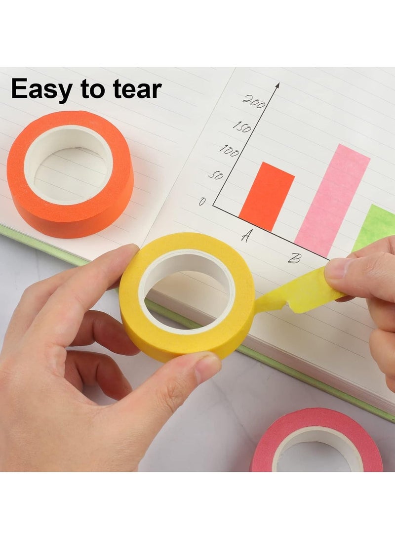 NIIMBOT 12 Rolls Colored Masking Tape, Colorful Tape, DIY Craft Tape for Kids Art Supplies, Waterproof Decorative Tape for Journals, Easy Tear Painter Tape 1.5cm x 13m per Roll - Image 4