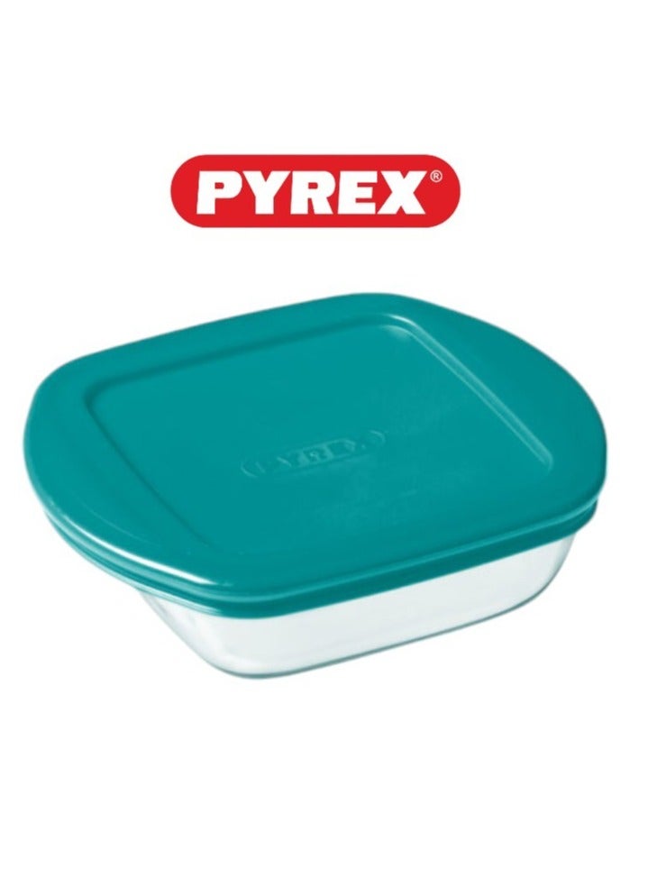 Pyrex Cook & Store Squared Roaster with Lid - 0.35L Capacity for Versatile Cooking and Storing Green 0.35Liters - Image 3