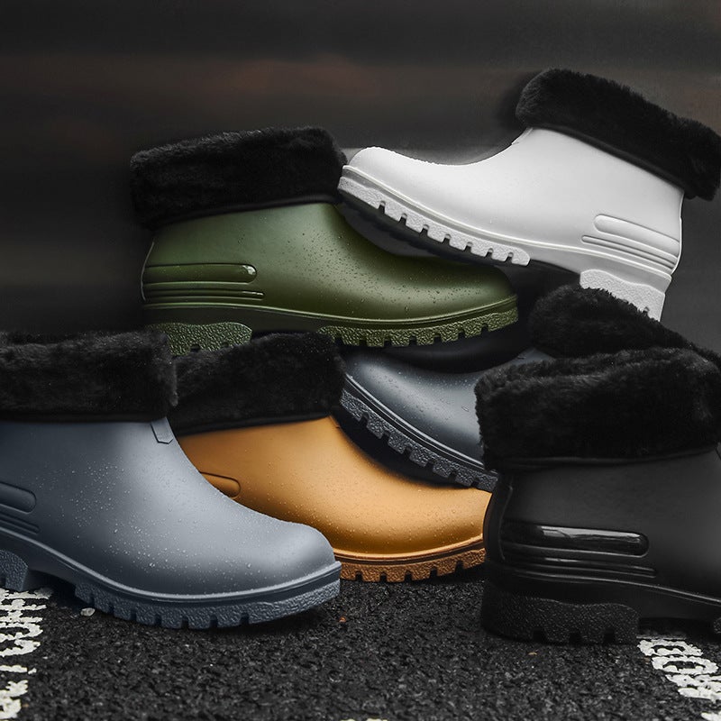 Korean Version Of Japanese Rain Boots Men'S And Women'S Thick-Soled Non-Slip Water Shoes Women'S Rubber Shoes Warm Student Water Boots Rain Boots Export - Image 3