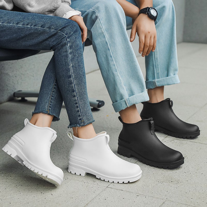 Korean Version Of Japanese Rain Boots Men'S And Women'S Thick-Soled Non-Slip Water Shoes Women'S Rubber Shoes Warm Student Water Boots Rain Boots Export - Image 2