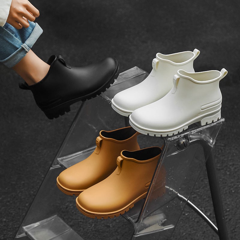 Korean Version Of Japanese Rain Boots Men'S And Women'S Thick-Soled Non-Slip Water Shoes Women'S Rubber Shoes Warm Student Water Boots Rain Boots Export - Image 5