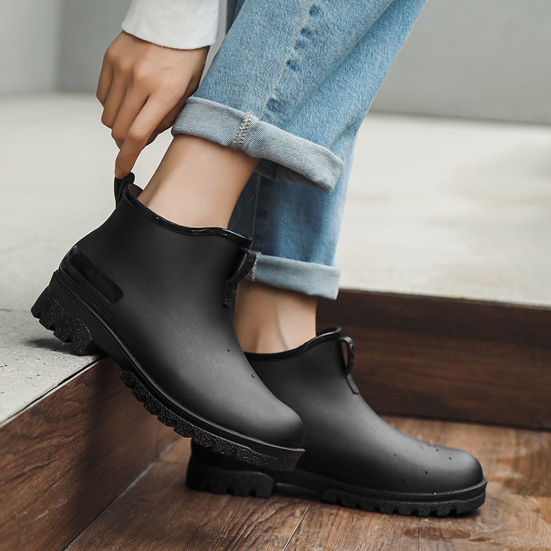 Korean Version Of Japanese Rain Boots Men'S And Women'S Thick-Soled Non-Slip Water Shoes Women'S Rubber Shoes Warm Student Water Boots Rain Boots Export - Image 1