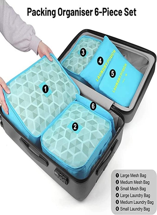 Everbuy® Set of 6 Packing Cubes Travel Organizer (Sky Blue) - Image 4