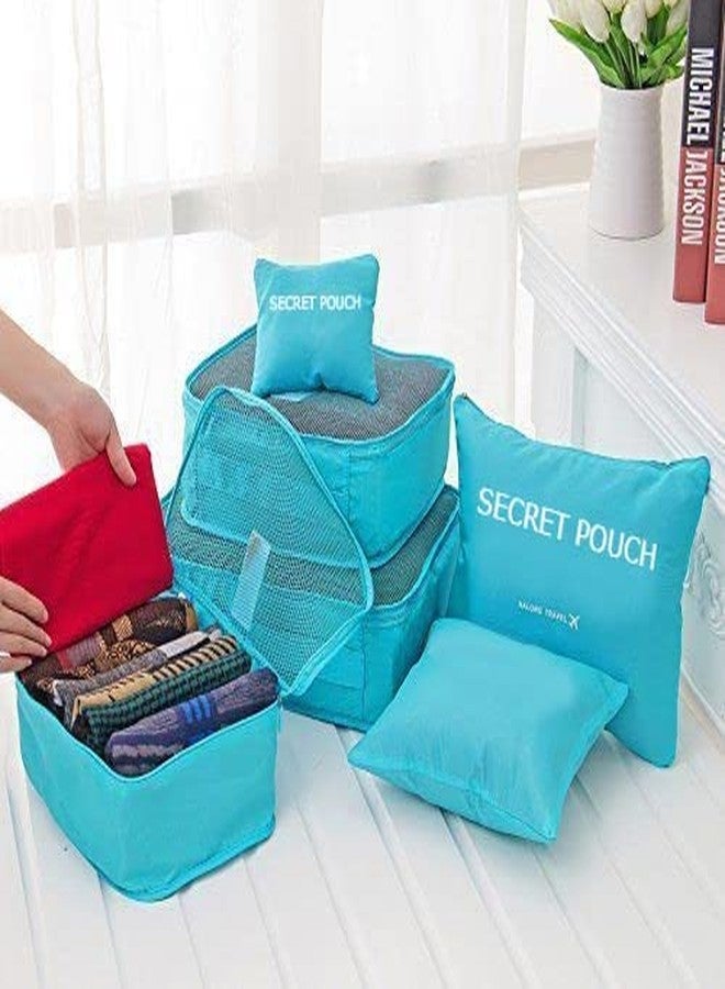 Everbuy® Set of 6 Packing Cubes Travel Organizer (Sky Blue) - Image 2
