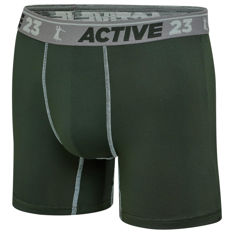 Active 23 Mens Multipack Dry Fit Performance Boxer Briefs for Men, Cooling Moisture Wicking Athletic Support Underwear - Image 3