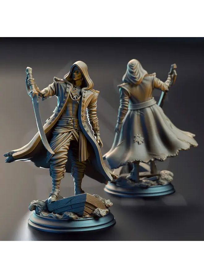 شخصية القرصان العائد 32 ملم لعب الطاولة الخيالية تمثال راتنج ABS عالي القوة - Image 3