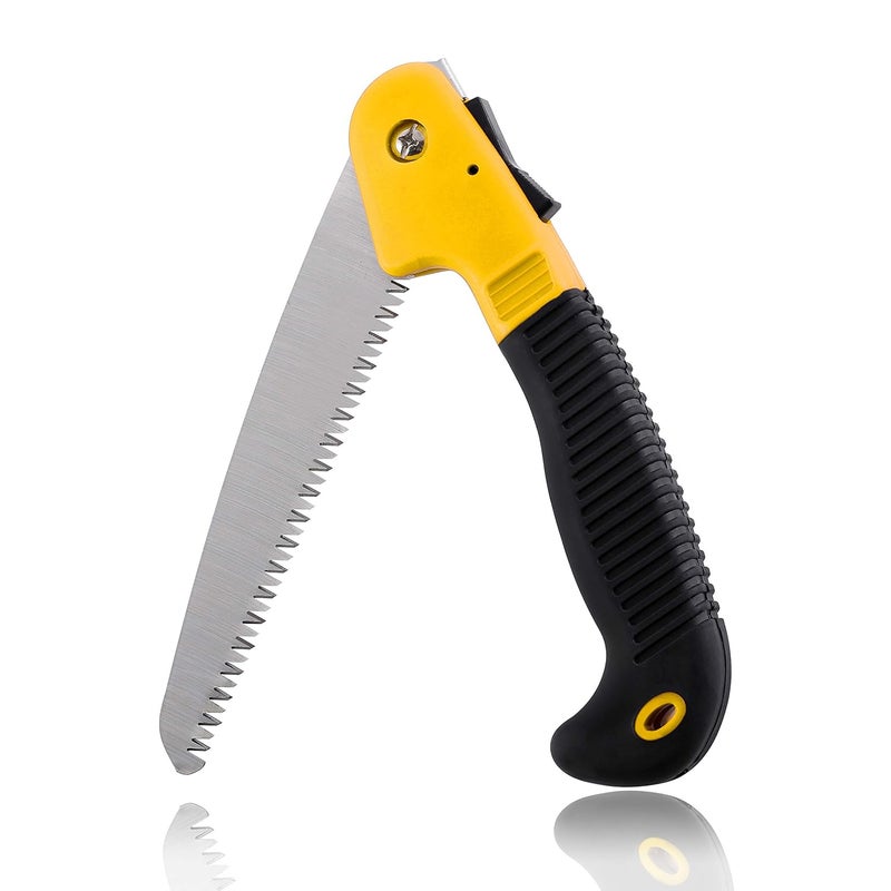 Homy منشار هومي القابل للطي بشفرة 8 بوصة منشار يدوي لتقليم الأشجار مع قفل أمان للتخييم والبستنة وقطع الخشب وتصميم قابل للطي منشار جيب يعمل بالطاقة اليدوية - Image 1