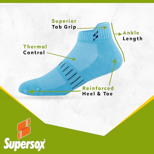 Supersox Bamboo Ankle Length Socks for Woman | 4 Times Softer than Cotton | Sustainable Fabric | Anti-Odour Socks for Sports, Gym & Daily Wear | Sky Blue, Pink, Purple | Pack of 3 - Image 3