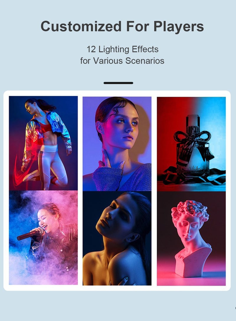 FlashHawk Handheld RGB Tube,LED Video Light Stick, RGB Full Color with 10 Kinds of Colorful Lights and 3000k-6000k Adjustable Lights, Suitable for Vlog Live Product Portrait Photography - Image 4