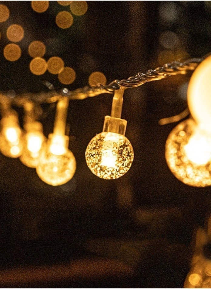 MODI 30 Meter 180LED Indoor & Outdoor Warm Color Ball String Ramadan Lights with 8 Lighting Modes - Black Wire, 12W IP44 Waterproof Warm White Crystal  – Eid, Christmas, Newyear, Diwali Decor Lights - Image 5