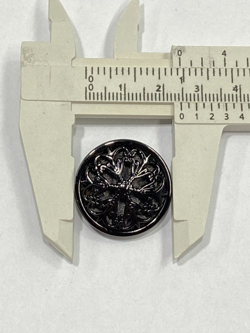 Karan Tuhafiye Karan Haberdashery Coat Topcoat Button Design Button Special Coated Button Black Set of 6 - Image 5