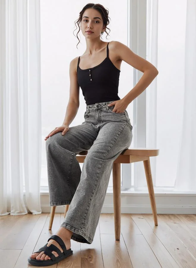 سبلاش فيڤ بلوزة بدون أكمام مضلعة