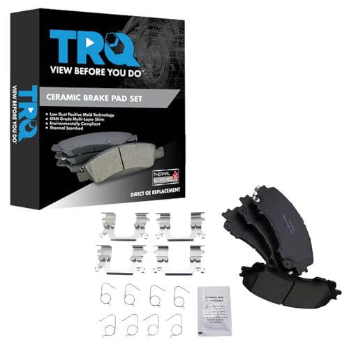 TRQ وسادات فرامل أمامية سيراميك TRQ متوافقة مع INFINITI Q50 2014-2020 و Q60 2017 و QX50 2016-2020 و نيسان روج 2014-2019 - Image 2