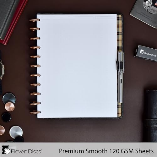 Eleven Discs Discbound Paper, Letter Size Dot Grid Sheets - Premium 120gsm Heavyweight Notebook & Planner Refills - 11 Discs, 8.5 x 11 in - Punched for Circa, Arc, TUL (40 Sheets) - Image 2