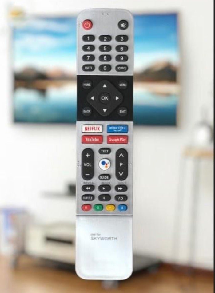 Skyworth Android TV Replacement Remote – Smart Remote with One-Touch Netflix, Prime Video, YouTube, and Google Play Access (No Voice Feature) - Image 3