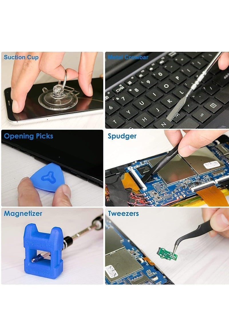 Precision Screwdriver Sets 142-Piece Electronics Precision Screwdriver with 120 Bits Magnetic Repair Tool Kit for iPhone, MacBook, Computer, Laptop, PC, Tablet, PS4, Xbox, Nintendo, Game Console - Image 5