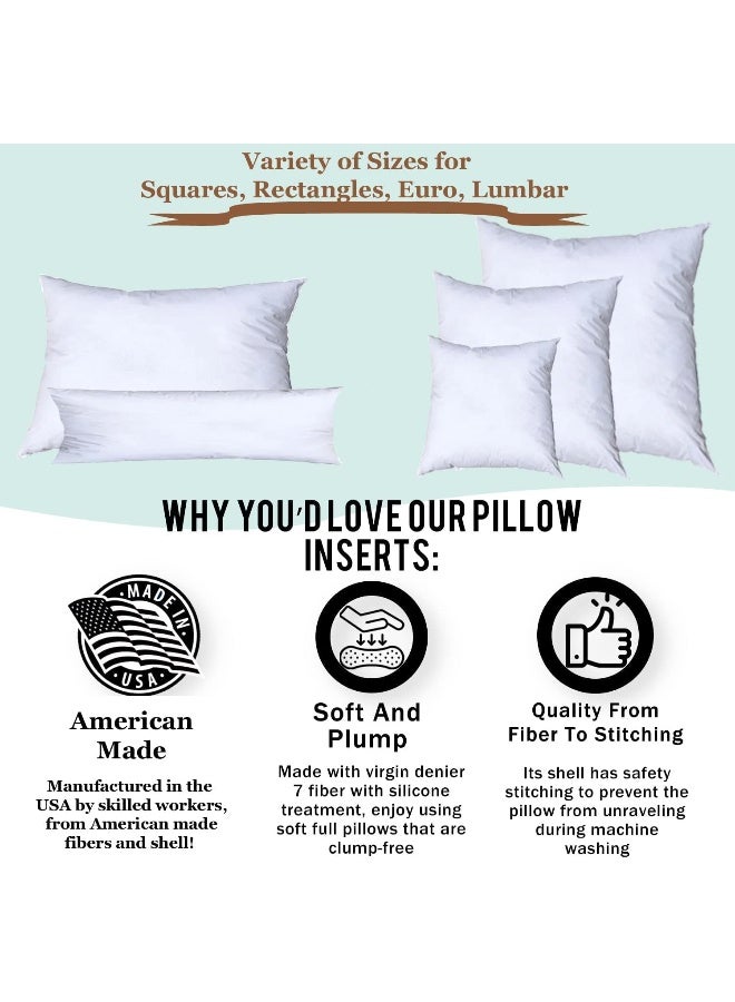 Pillowflex Premium Polyester Throw Pillow Insert  11x11 Ultra Soft Small Square Throw Pillow Couch Sham Lumbar Back Sofa  Machine Washable  Decorative Accent Form  1 Soft Pillow - Image 4