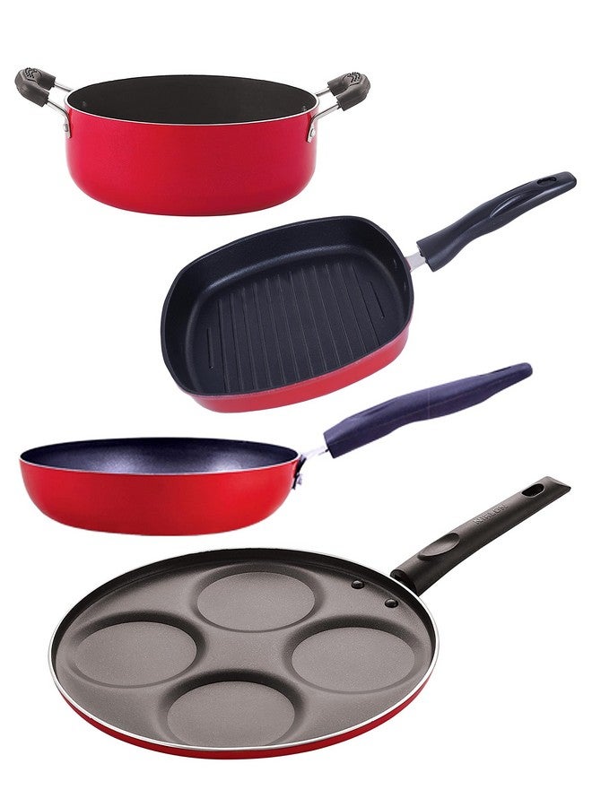 نيرلون مجموعة أدوات مطبخ نيرلون لأواني الطهي والمقالي، مجموعة من 4 قطع (CVG_UP4_GP22.5_CS24) - Image 1