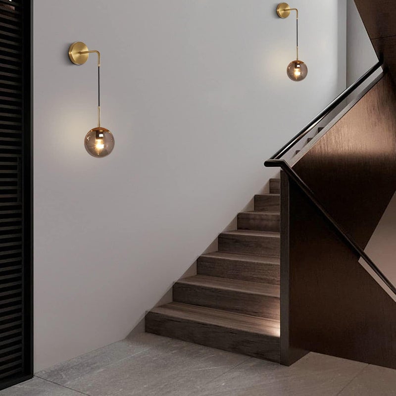 kinis Metal Wall Lamp In Hanging Style Wall Sconces Bedside Wall Lamp Wall Light With Classy Head Black Shade For Living Room Bulb Not Included - Image 3