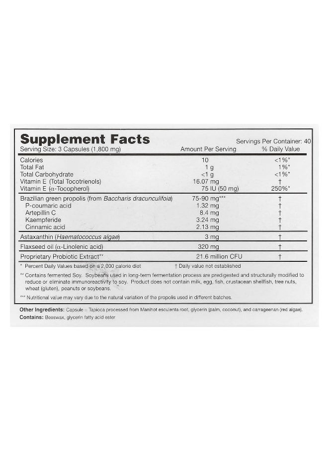 Dr Ohhiras Dr. Ohhira's, Propolis Plus®, 120 Capsules  - Image 2