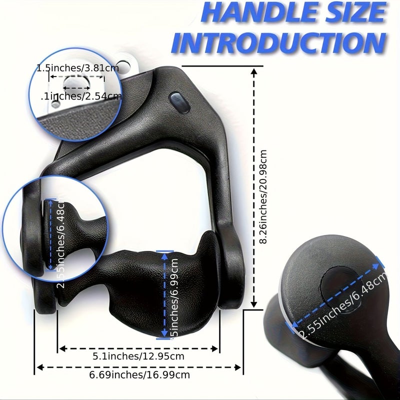 TPE Dual Headed Triceps Rod With Ergonomic D Handle Grip Bar LAT Pull Down Attachment For Gym Muscle Exercise And Strength Training 1 Pair - Image 3