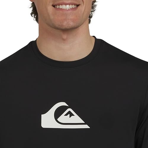 Quiksilver Mens Swimwear Regular Fit UPF 50 Long Sleeve Sun Tee Rash Guard Shirt Black Medium - Image 3