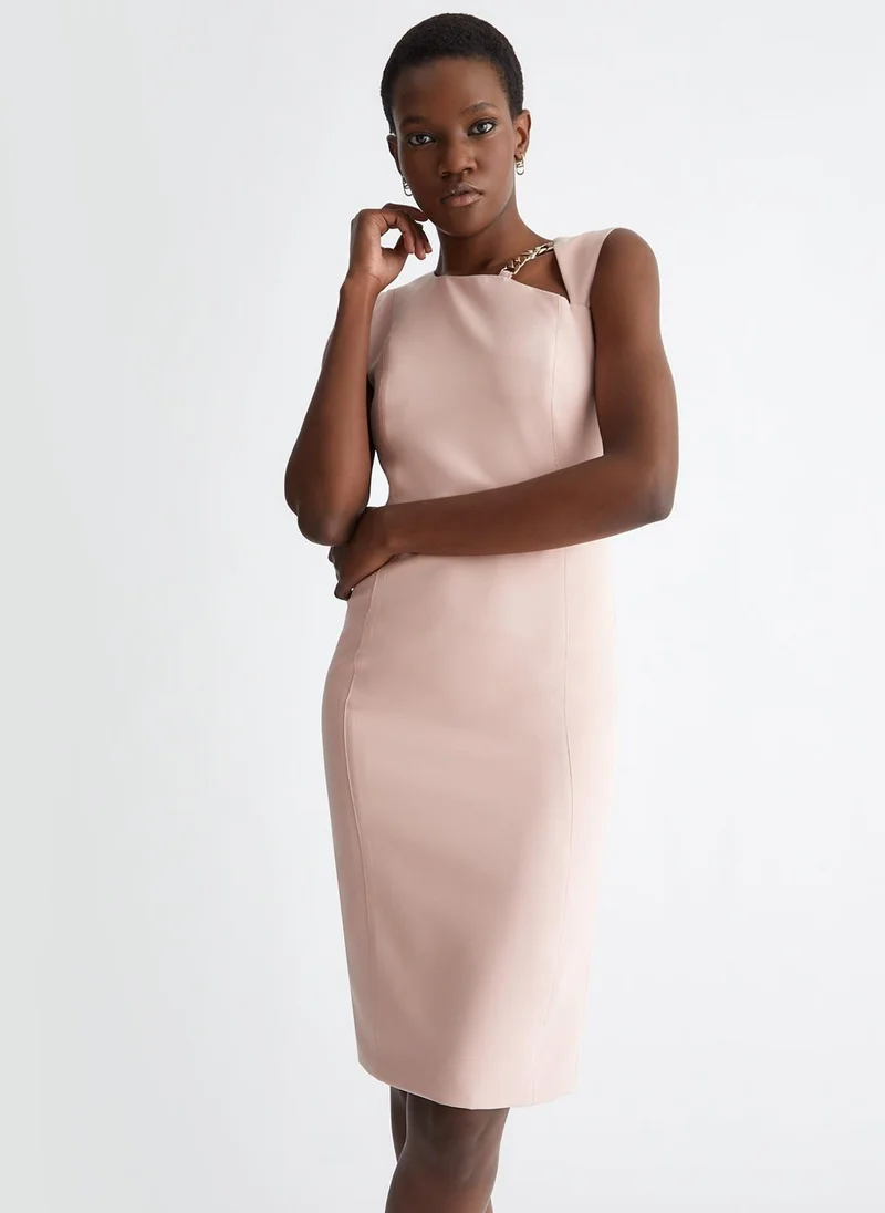 Liu Jo Pink dress with branded chain detail