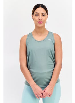 Reebok Women Sportswear Fit Sleeveless Training Tank Top, Slate Green  - Image 1
