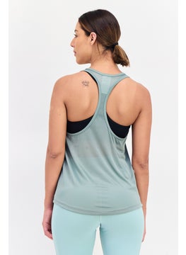 Reebok Women Sportswear Fit Sleeveless Training Tank Top, Slate Green  - Image 3