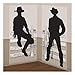 Amscan Black Silhouette Cowboys Scene Scetter AddOns 65 x 335 Pack of 2 EasytoInstall Plastic Backdrops for Western Themed Parties and Events - Image 3