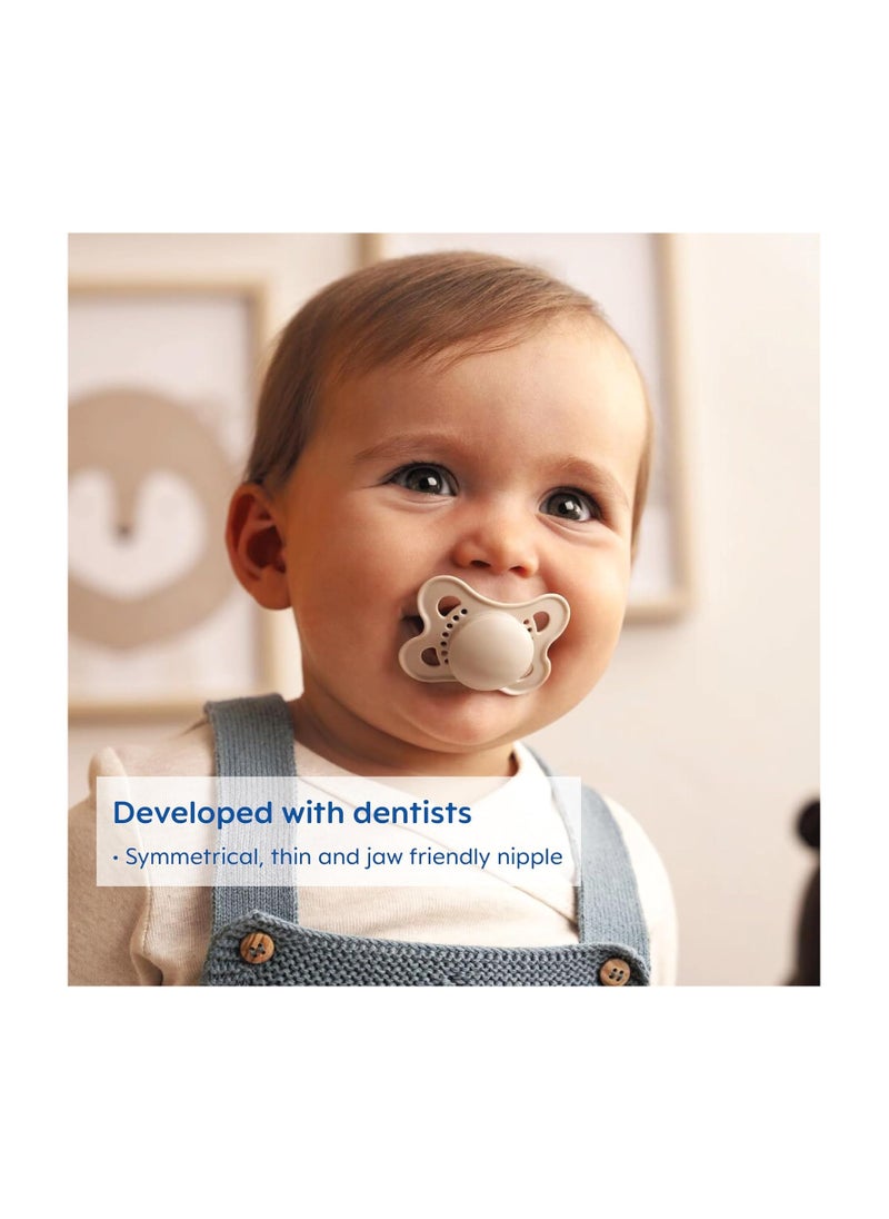 MAM MAM Original Matte Baby Pacifier, Nipple Shape Helps Promote Healthy Oral Development, Sterilizer Case, 2 Pack, 0-6 Months, Girl,2 Count (Pack of 1)  - Image 3