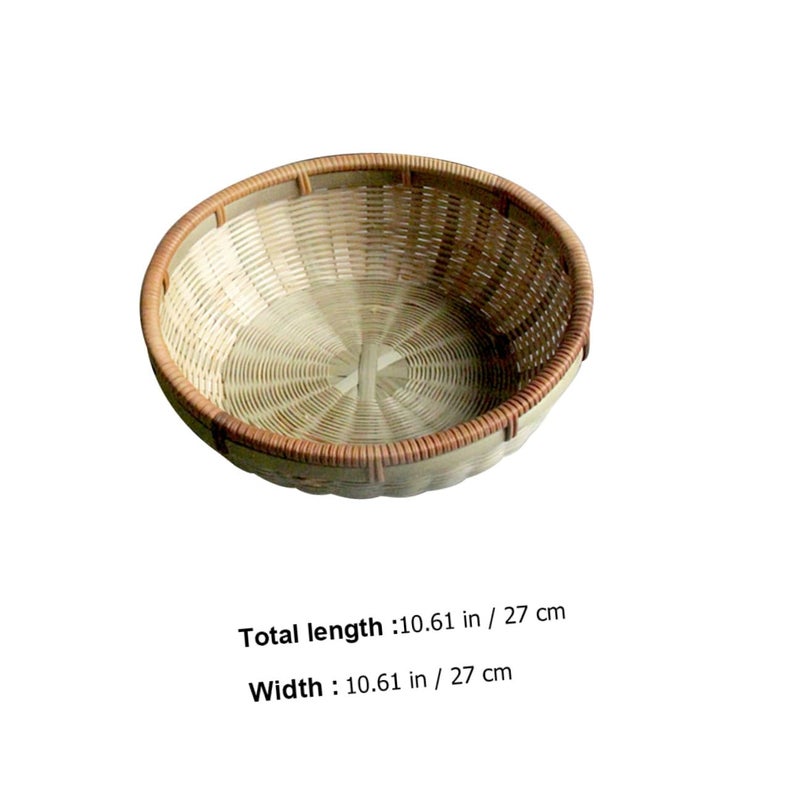 Woven Kitchen Basket Set for Food Storage and Fruit Drying 3 Pieces - Image 3