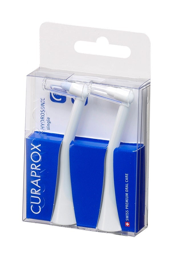 CURAPROX Hydrosonic Pro Brush Head ‘Single’, 2 Pieces - Electric Toothbrush Heads / Replacement Toothbrush Heads - 2 Pack