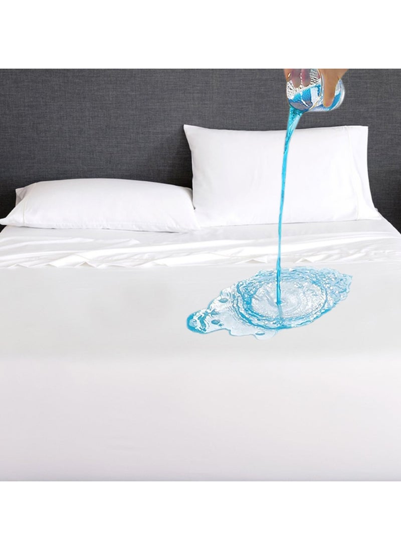 ROBUST - Robust Ultimate Protection Mattress Encasement–Fitted Waterproof Mattress Protector, Soft, Noiseless, Hypoallergenic, Durable With (120x200+30cm) Deep Pocket for a Comfortable Sleep-Single Size - Image 1