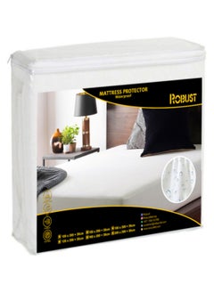 ROBUST Robust Ultimate Protection Mattress Encasement–Fitted Waterproof Mattress Protector, Soft, Noiseless, Hypoallergenic, Durable With (120x200+30cm) Deep Pocket for a Comfortable Sleep-Single Size  - Image 5
