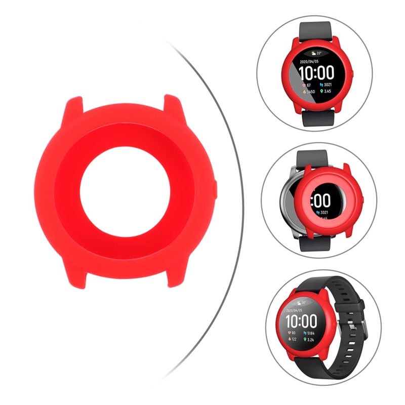 Red Silicone Protective Case Cover for Ls05 Watch Fashionable Design Enhanced Appearance - Image 4