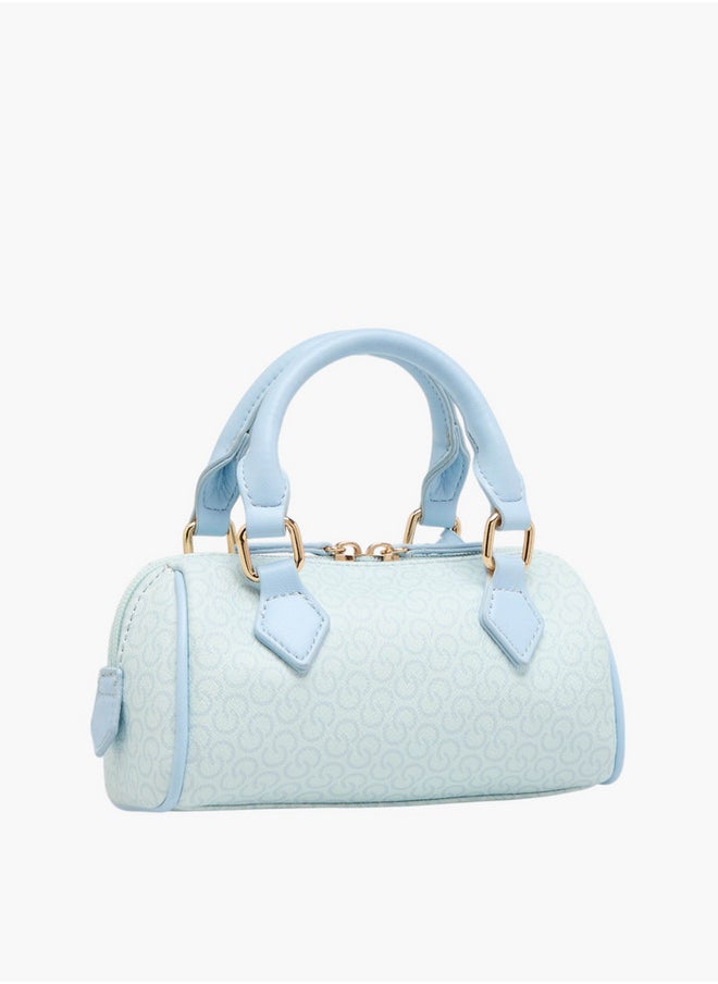 Celeste Monogram Print Crossbody Bag with Adjustable Strap and Zip Closure  - Image 3