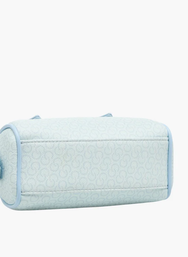 سيليست Monogram Print Crossbody Bag with Adjustable Strap and Zip Closure