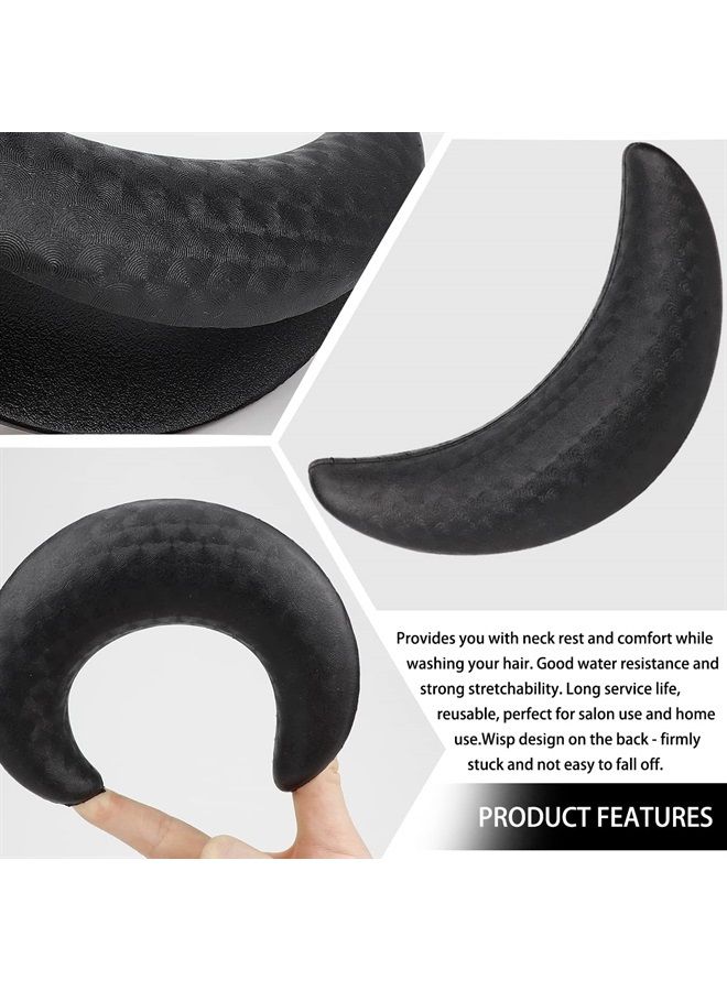 FERCAISH Shampoo Bowl Neck Cushion，Durable Soft Silicone Hair Wash Neck Pillow - General Shampoo Bowl Neck Rest Pillow for Hairdressing Hair Washing Sink Basin Tool(Black) - Image 1